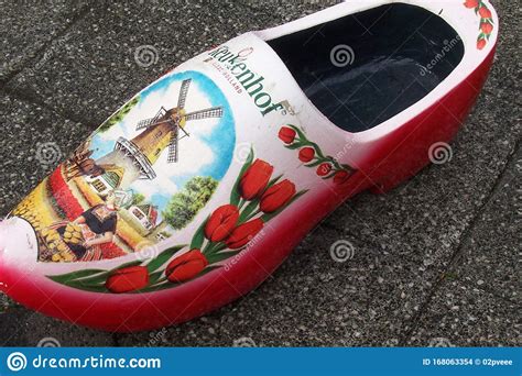 Real Giant Dutch Wooden Slippers Picture Stock Photo Image Of