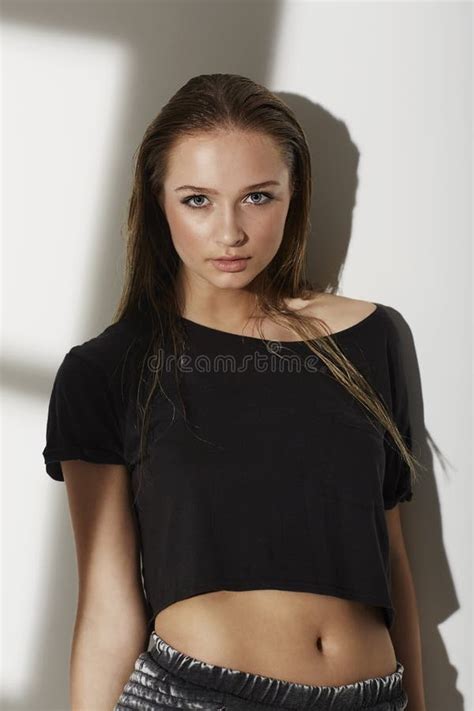 Portrait Of A Young Woman Stock Image Image Of Casual 44667233