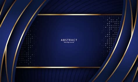 Premium Vector Realistic Abstract Background With Gold And Blue Color