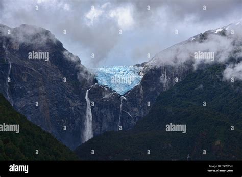 Ventisquero Colgante Hanging Glacier In Queulat National Park