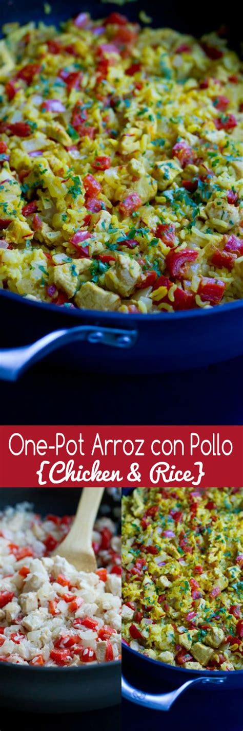 Pitted and stuffed green olives can be used in place of the black olives. One-Pot Arroz con Pollo - Easy Chicken & Rice Recipe ...