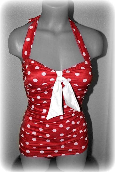 Red Polka Dot Retro Swimsuit Im Glad That These Are Becoming Popular
