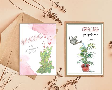 Printable Spanish Teacher Appreciation Cards Cartas De Agradecimiento