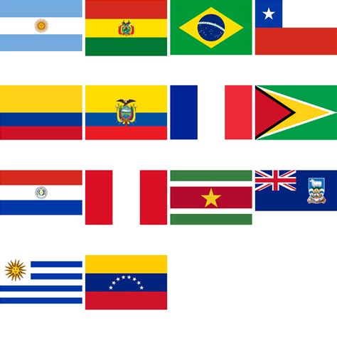 Flags Of South American Countries Vector Super Coloring