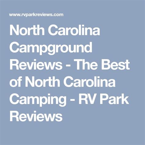 North Carolina Campground Reviews The Best Of North Carolina Camping
