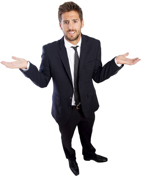 Download Confused Businessman Png Confused Person Png Png Image With