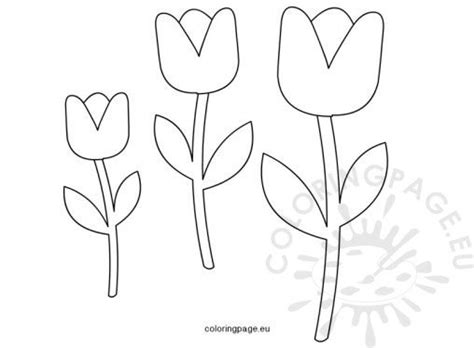 coloring picture  tulips coloring page