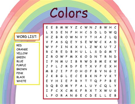 Simple Word Search Printable