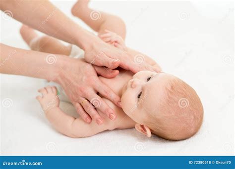 Baby Massage Mother Massaging Kid Stock Photo Image Of Innocent Daughter