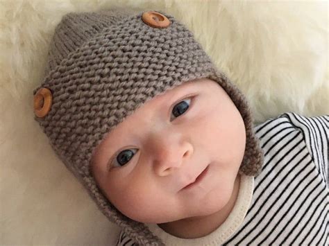 Baby Aviator Hat Knitting Pattern Regan Etsy Baby Aviators
