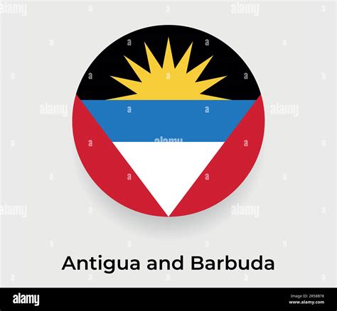 antigua and barbuda flag bubble circle round shape icon vector illustration stock vector image