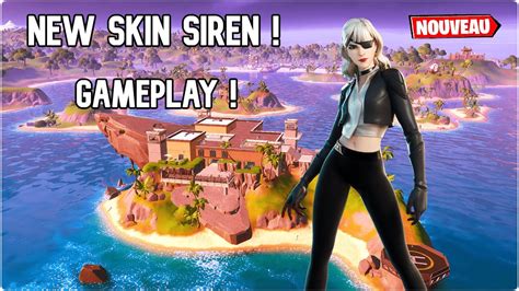 Gameplay New Skin Siren In Game Sur Fortnite Youtube