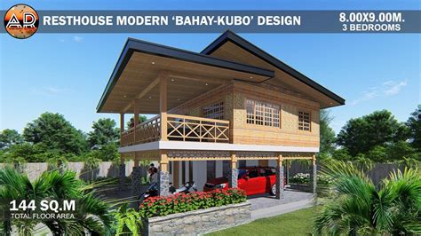 Resthouse Modern Bahay Kubo Design Bedrooms X M Sq M Ark Bahay Kubo Design