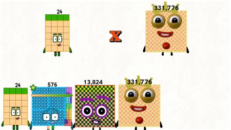 Numberblocks 24 Times With Repeated Multiples Yield Number Up To 191