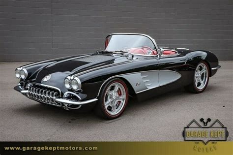 1958 Chevrolet Corvette Black Convertible 62 Liter V8 164 Miles For