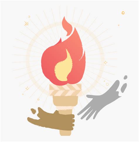An Illustration Of One Hand Passing A Torch To Another
