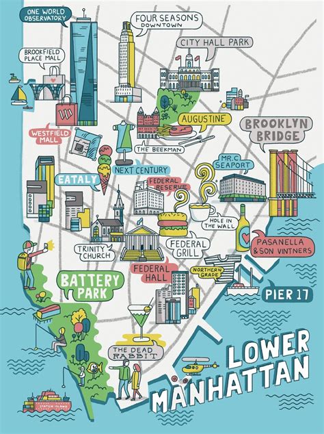 Tourist Map Of Lower Manhattan Best Tourist Places In The World