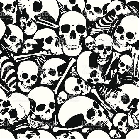 White Skull Black Background