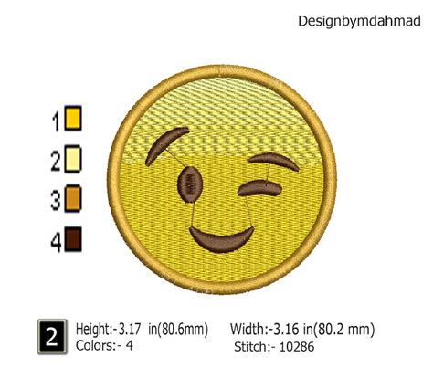 Buy 8 Types Emoji Embroidery Design Set Emoticon Machine Online In
