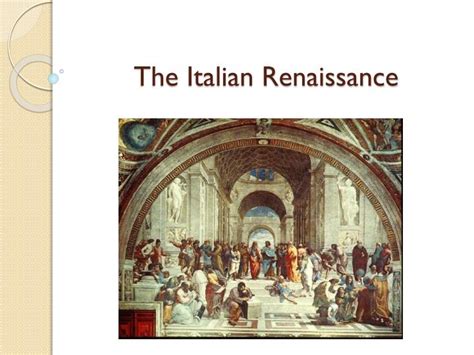 Ppt The Italian Renaissance Powerpoint Presentation Free Download
