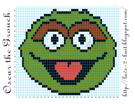 Cat, free cross stitch patterns and charts. Cro Knit Inspired Creations By Luvs2knit: Sesame Street ...