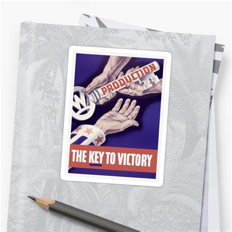 Production The Key To Victory Ww2 Stickers By Warishellstore