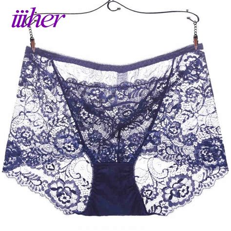 Iiiher Underwear Women Seamless Panties Sexy Lace Lingerie See Through Briefs Bragas Calcinha
