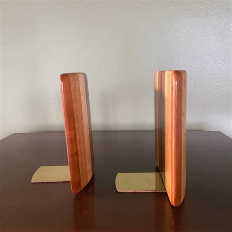 Danish Modern Mixed Wood Bookends Solid Wood Book Ends Etsy Italia