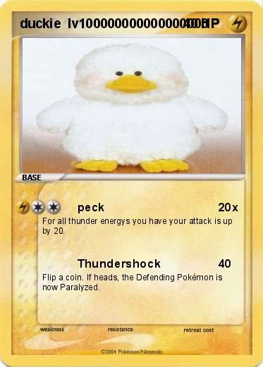 Pokémon Duckie Lv100000000000000000 Peck My Pokemon Card