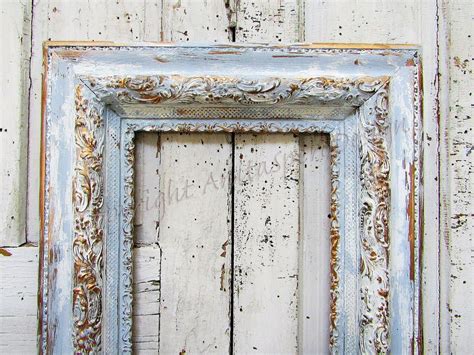 Wood Distressed Frame Wall Hanging Large Ornate Vintage Hand Etsy