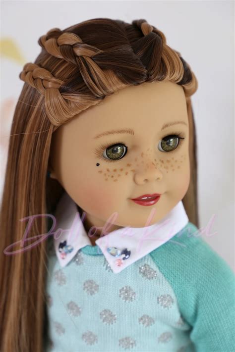 American Doll Wig Chocolate Swirl Doll Of A Kind 10 11 Etsy Canada
