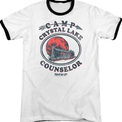 Camp Crystal Lake Counselor Friday The 13th Ringer Shirt