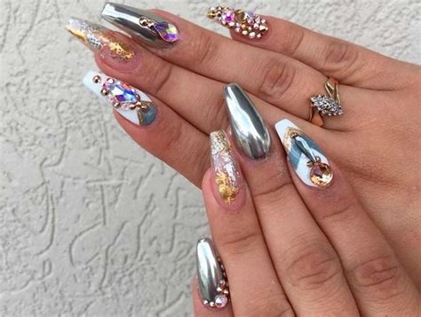 The Best Nail Shapes To Sport in 2020 | NailDesignsJournal Acrylic ballerina nagel designs ballerina nails trendy white.