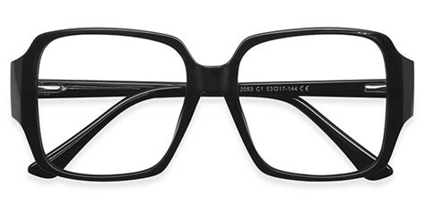 W2053 Square Black Eyeglasses Frames Leoptique