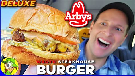 Arbys 🤠 Deluxe Wagyu Steakhouse Burger Review 💪🐄🥩🍔 First New Burger