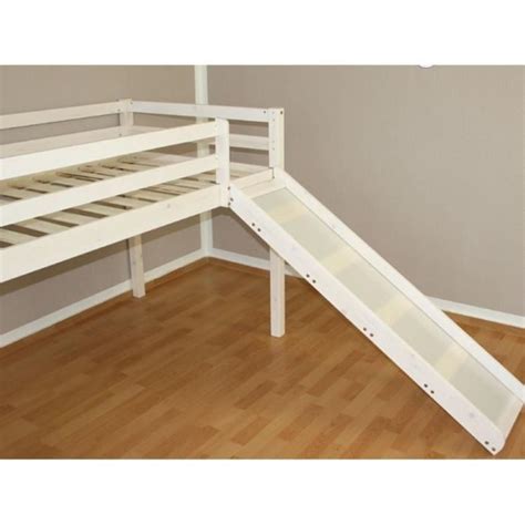 Si vous ne disposez suffisamment pas. Lit mezzanine 90x200cm avec échelle toboggan en bois laqué ...