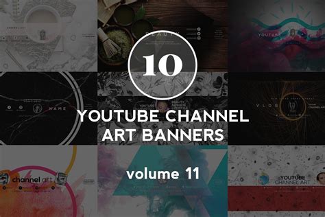 10 Youtube Channel Art Banners vol11 | Youtube channel art, Channel art, Social media template