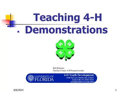 Ppt Teaching 4 H Demonstrations Powerpoint Presentation Free