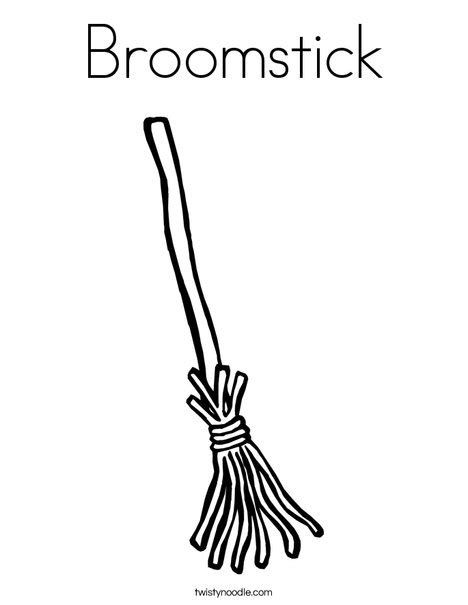 We ve created some large room on the broom puzzle pieces for the Broomstick Coloring Page - Twisty Noodle