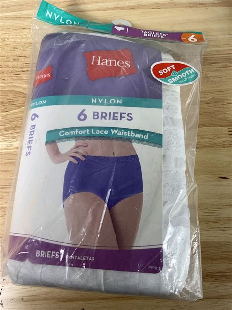 Hanes Womens Nylon 6 Brief Panties White Size 8 Pack Of 6 For Sale Online Ebay