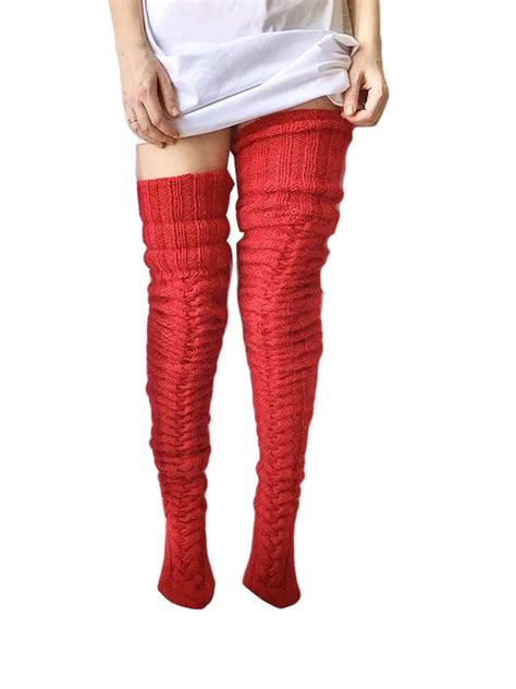 Knitted Knee Women Overknee Stockings Overknee Thigh High Stockings