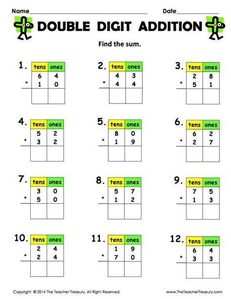 Double Digit Addition Without Regrouping Games Worksheets | Worksheet Hero