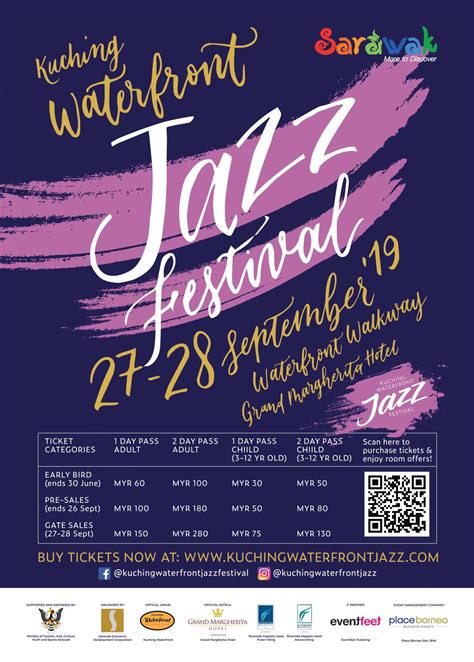During the month period, it features a huge food festival. Kuching Waterfront Jazz Festival - Music by the River