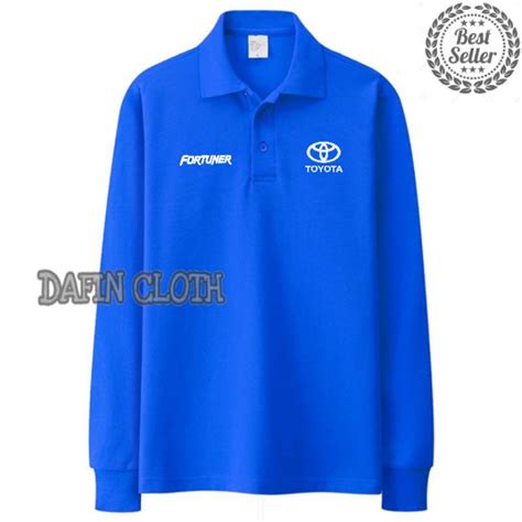 Jual Polo Shirt Kaos Kerah Pria Lengan Panjang Mobil Toyota Fortuner