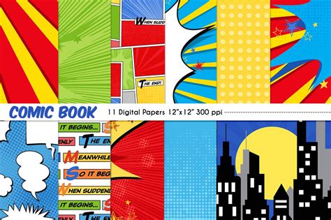 Comic Book Digital Papers ~ Graphic Patterns ~ Creative Market