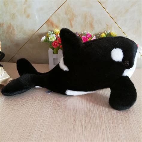 20x35cm Lifelike Extra Soft Plush Toy Killer Whale Stuffed Animal Toys