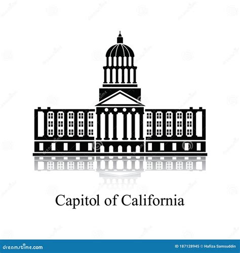 Capitol Of California Vector Illustration Decorative Design Stock