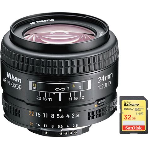 Nikon Af Fx Full Frame Nikkor 24mm F28d Fixed Zoom Lens With Auto