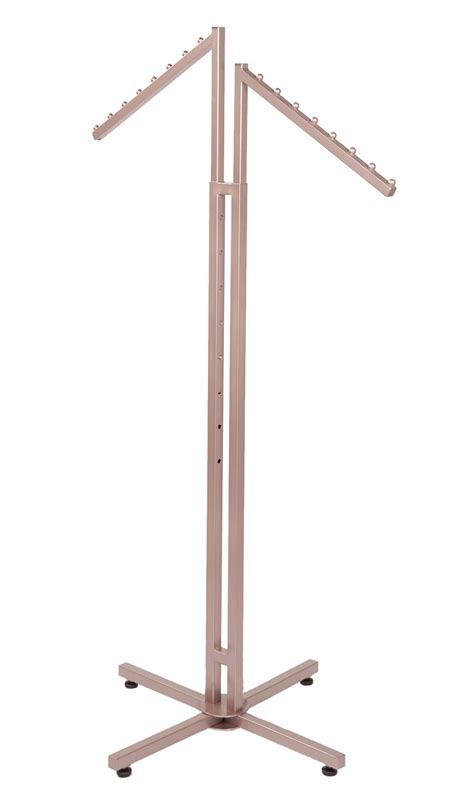 Rose Gold 2 Way Clothing Rack Slant Arms Store Supply