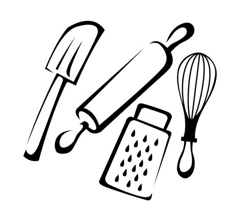 67 Cartoon Clip Art Cooking Utensils In 2020 Baking Utensils Kitchen